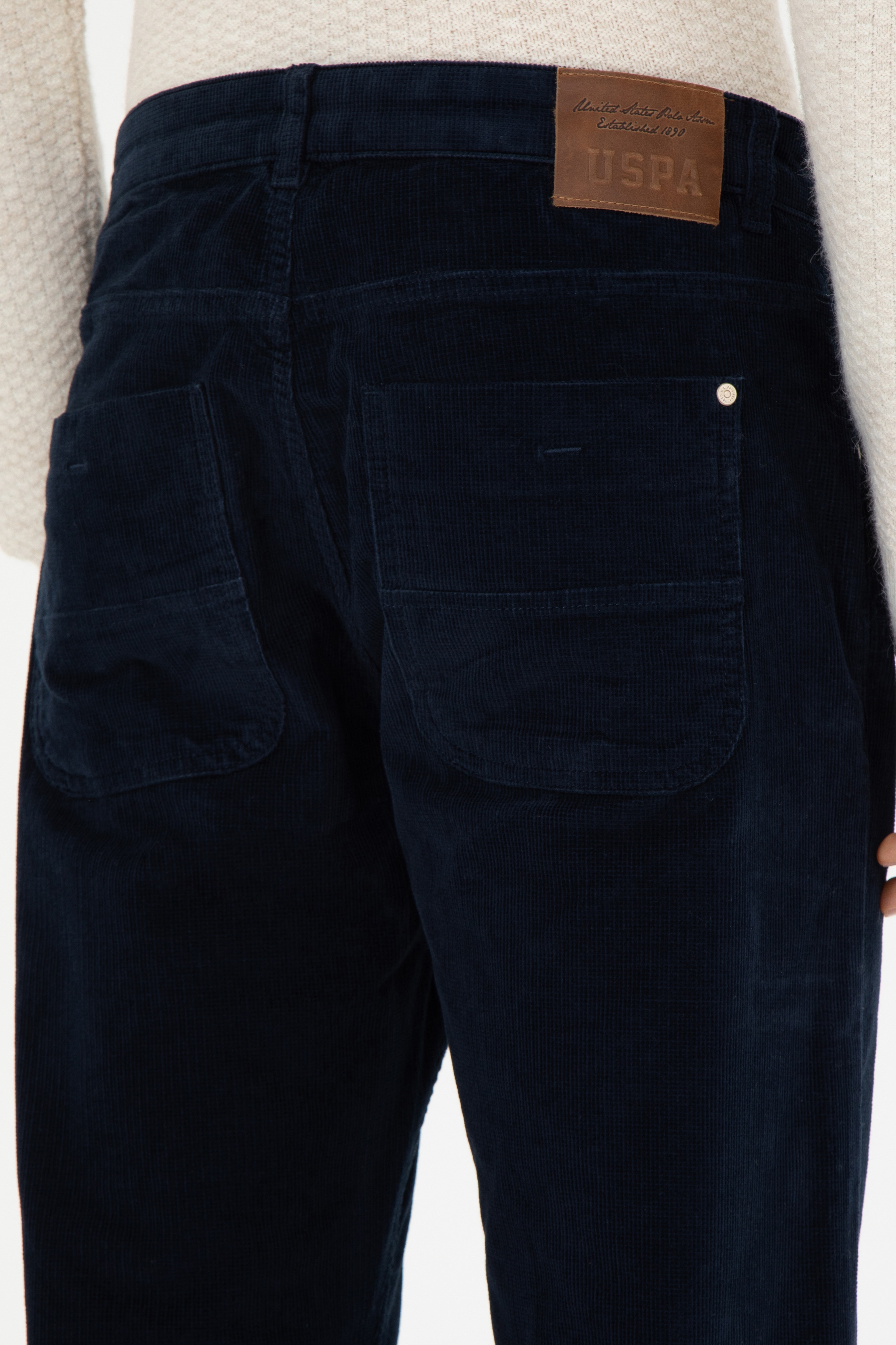 Erkek Regular Fit Lacivert Kanvas Pantolon