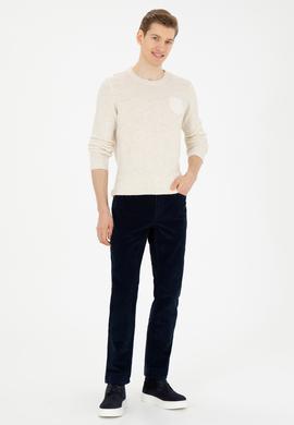 Erkek Lacivert Kanvas Pantolon - 50272268160