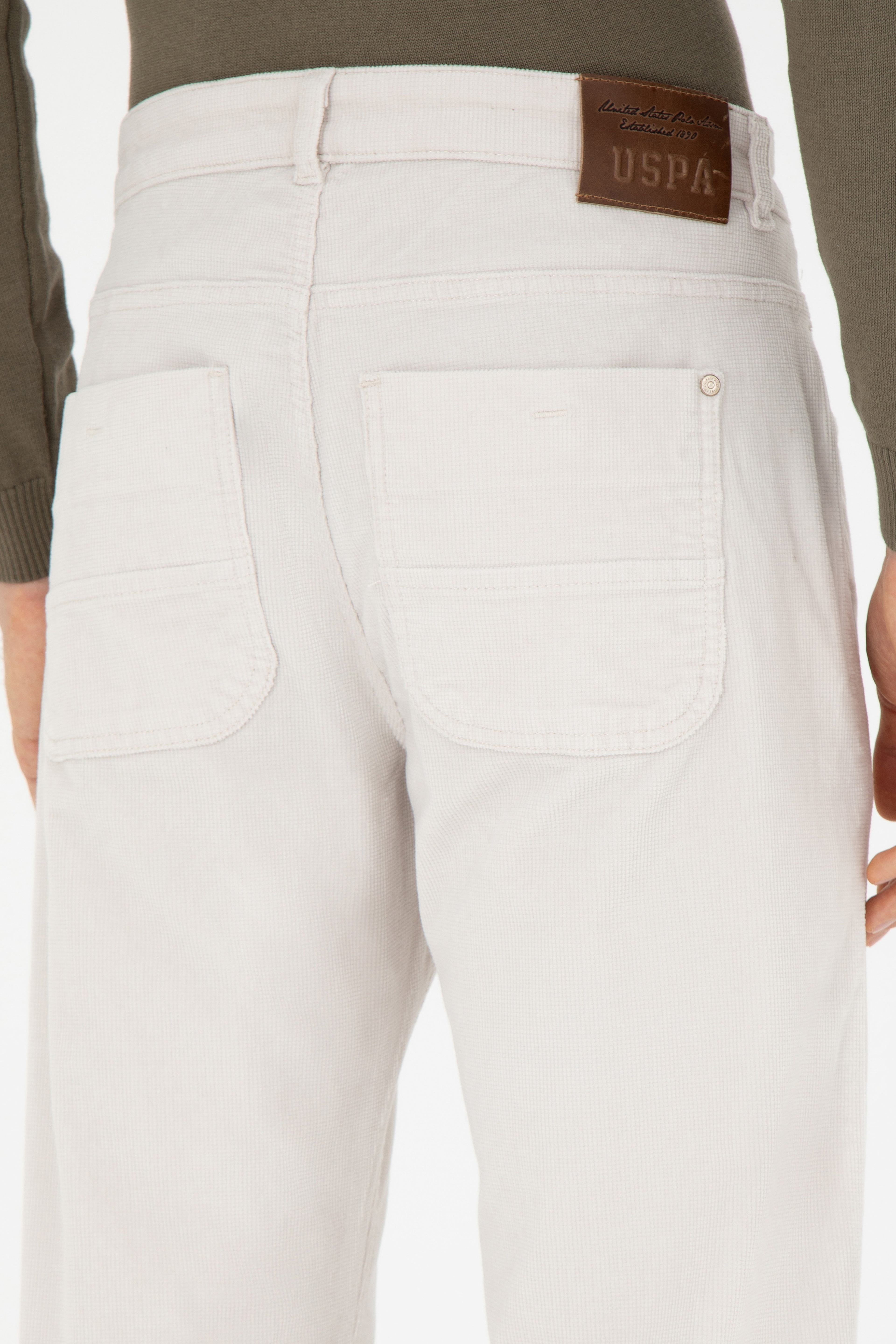 Erkek Regular Fit Taş Kanvas Pantolon