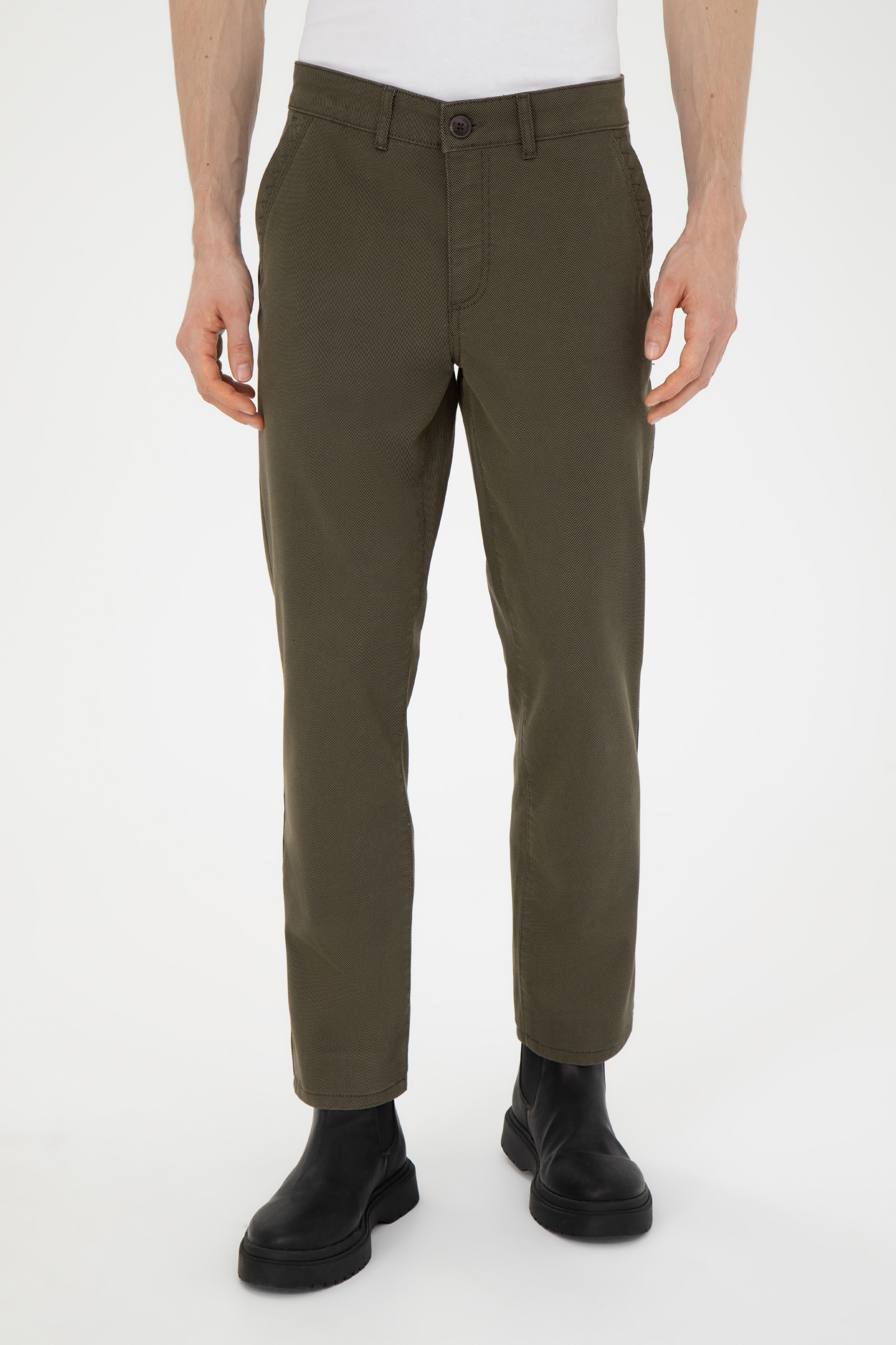 Erkek Haki Kanvas Pantolon - Image 2