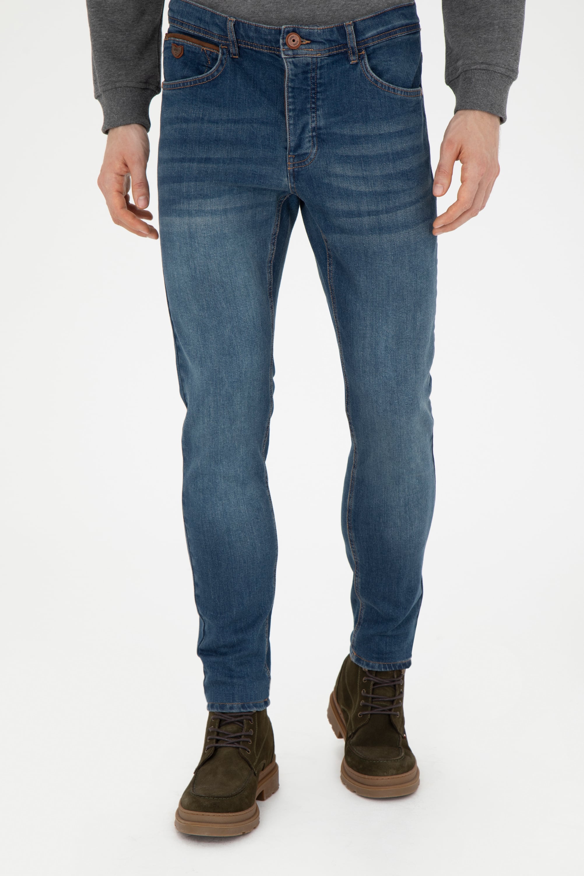 Erkek Koyu Mavi Jean Pantolon