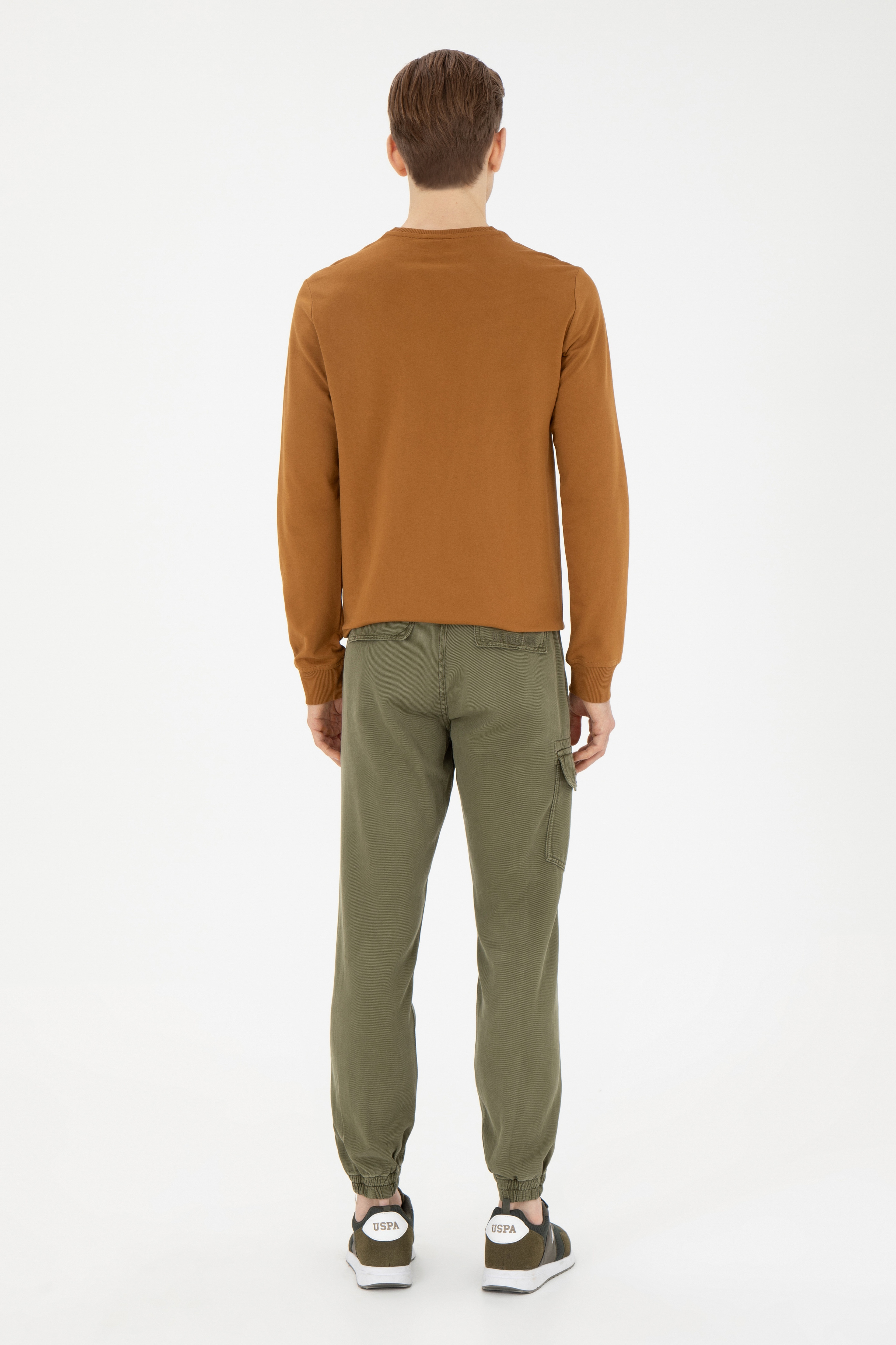 Erkek Jogger Fit Haki Kanvas Pantolon - Image 4