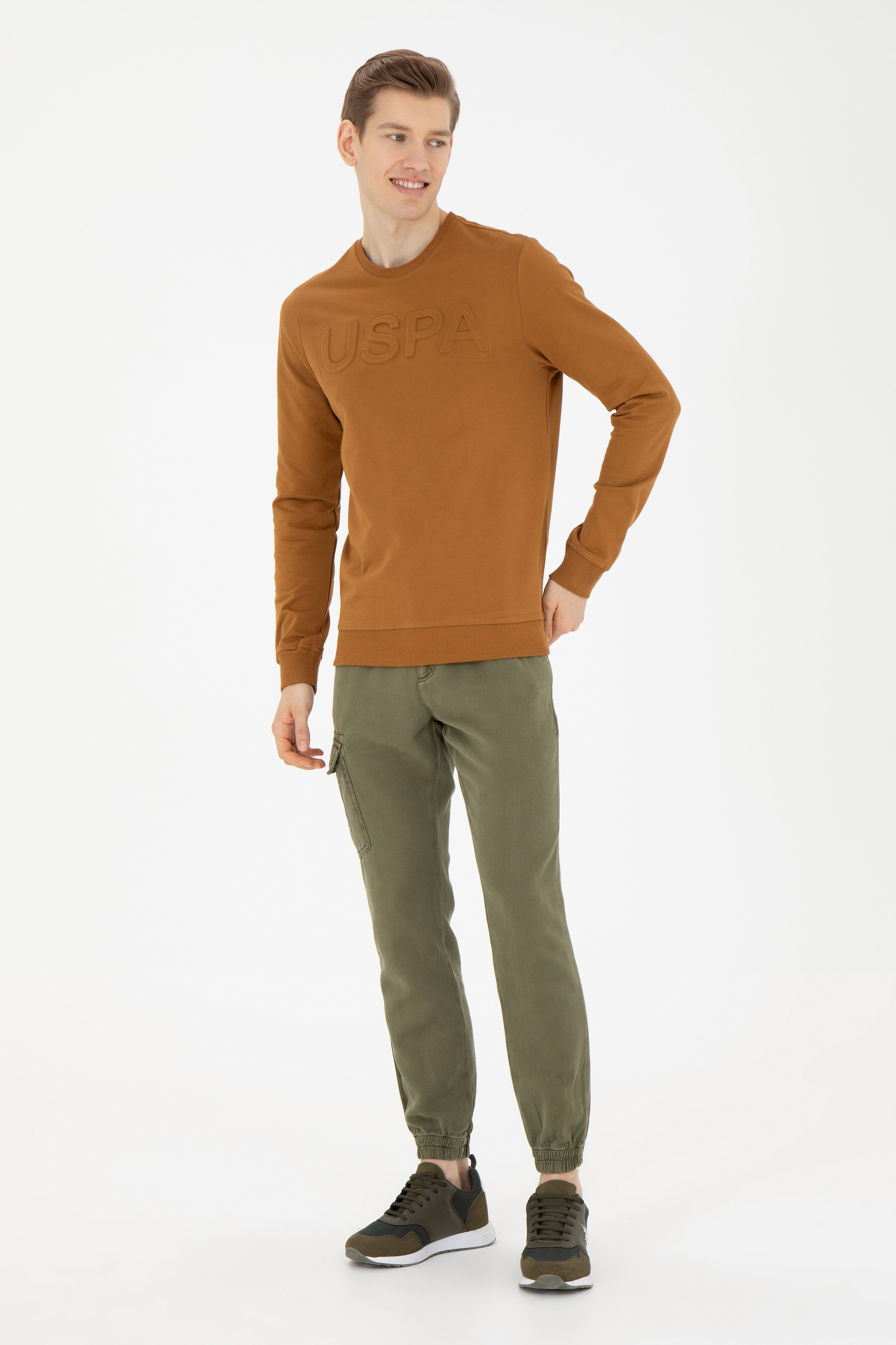 Erkek Jogger Fit Haki Kanvas Pantolon - Image 3