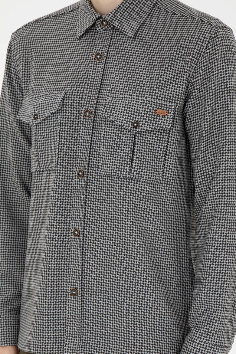 Erkek Antrasit Uzun Kollu Gömlek - 50272647007