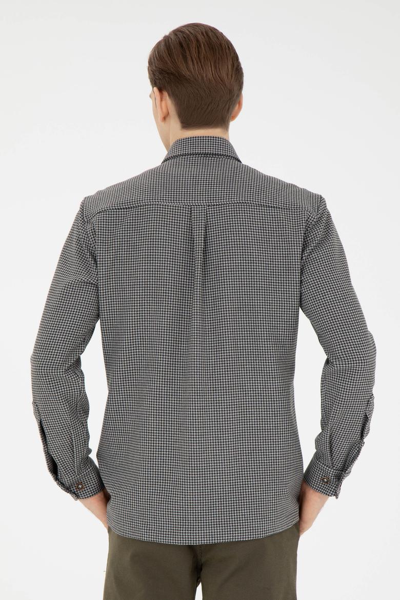 Erkek Antrasit Uzun Kollu Gömlek - 50272647007