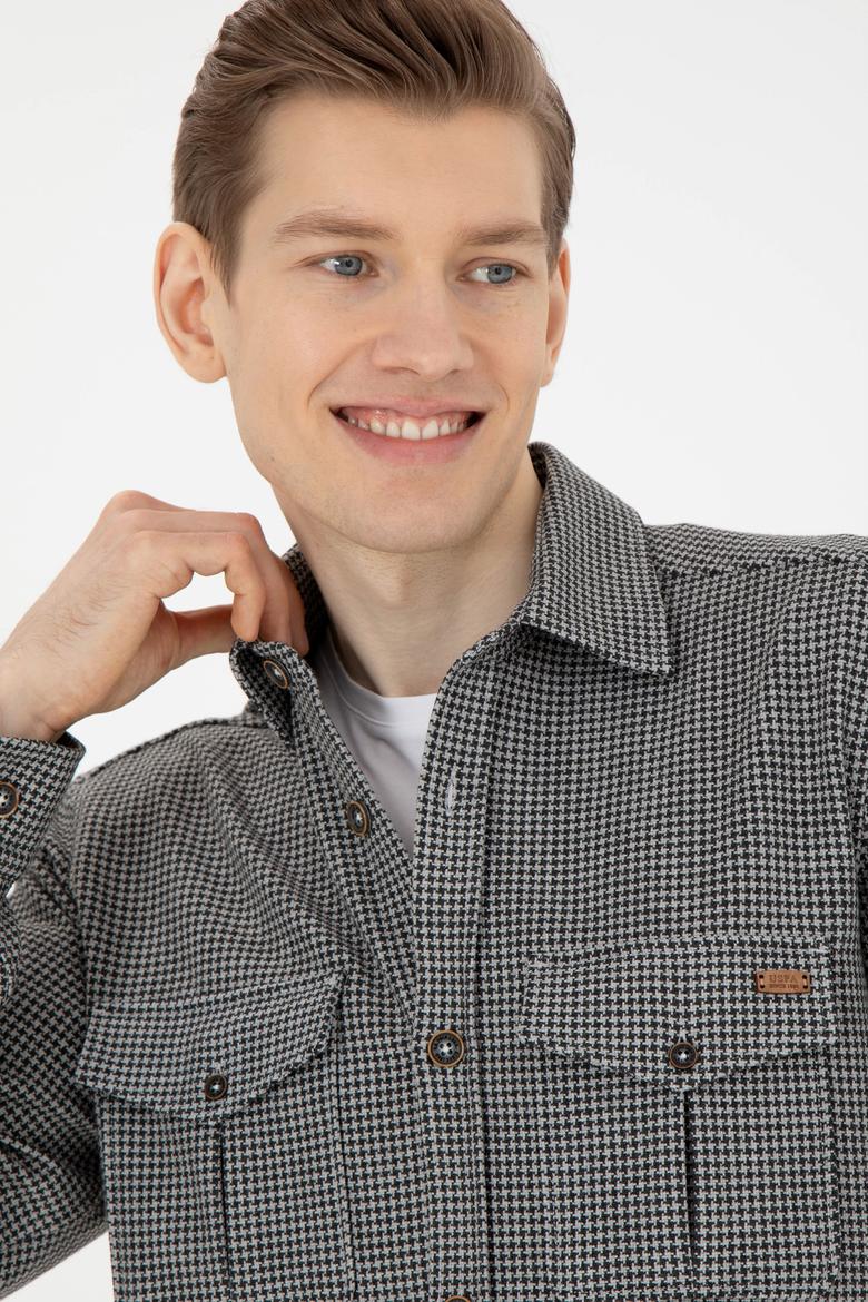 Erkek Antrasit Uzun Kollu Gömlek - 50272647007