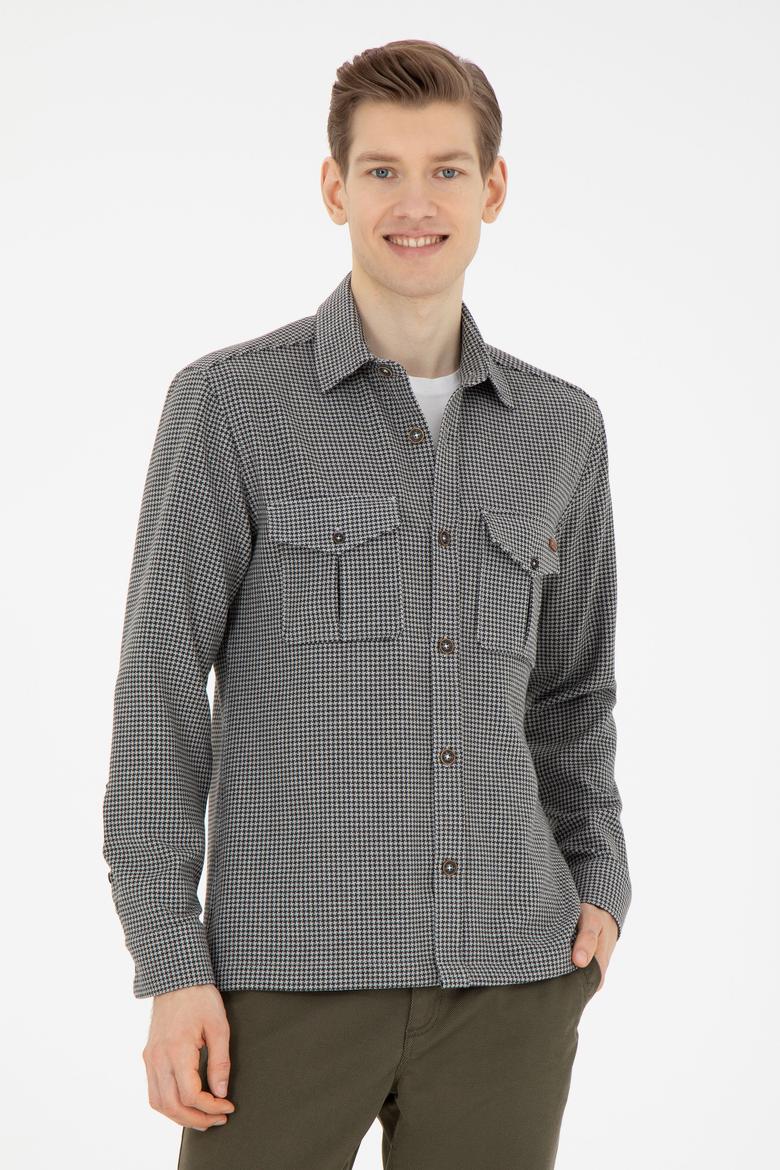 Erkek Antrasit Uzun Kollu Gömlek