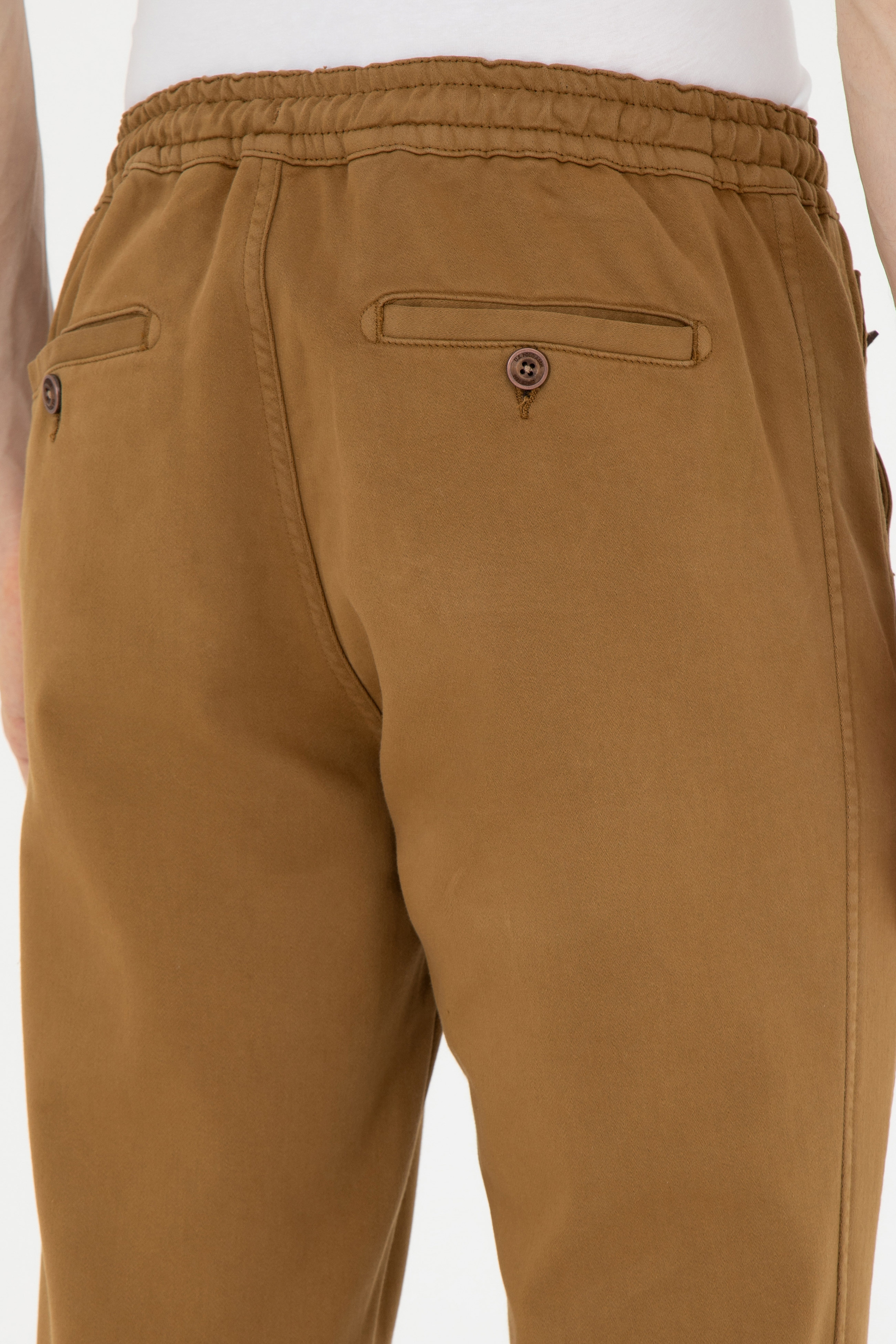 Erkek Jogger Fit Açık Haki Kanvas Pantolon - Image 7