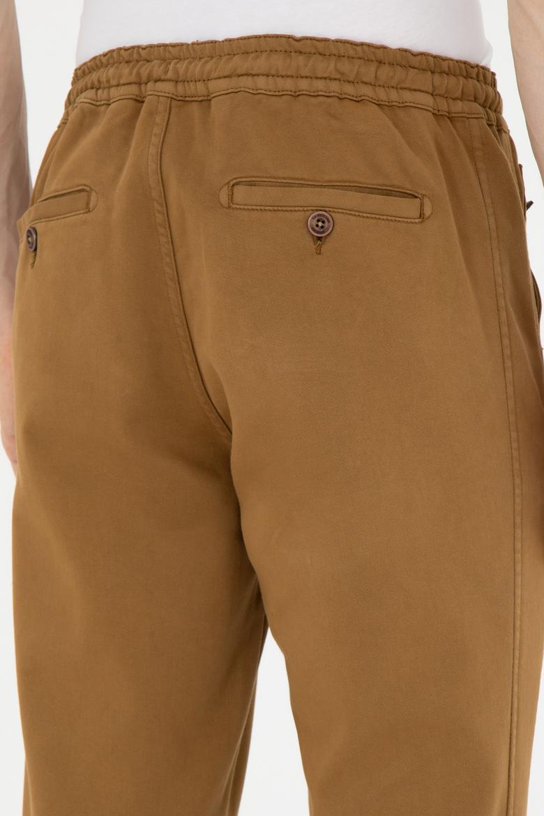 Erkek Jogger Fit Açık Haki Kanvas Pantolon - 50272341081