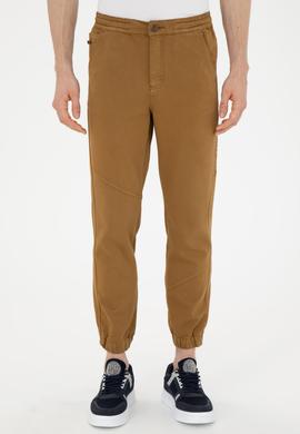 Erkek Jogger Fit Açık Haki Kanvas Pantolon - 50272341081
