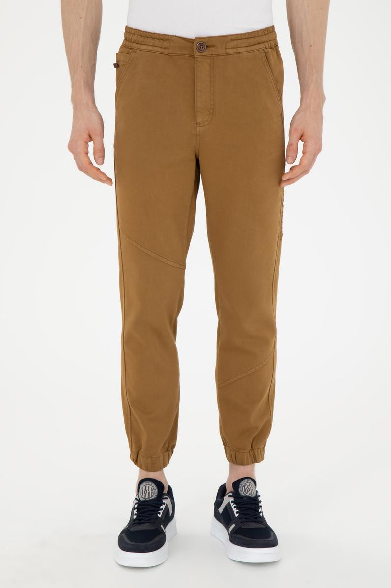 Erkek Jogger Fit Açık Haki Kanvas Pantolon