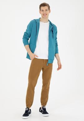 Erkek Jogger Fit Açık Haki Kanvas Pantolon - 50272341081