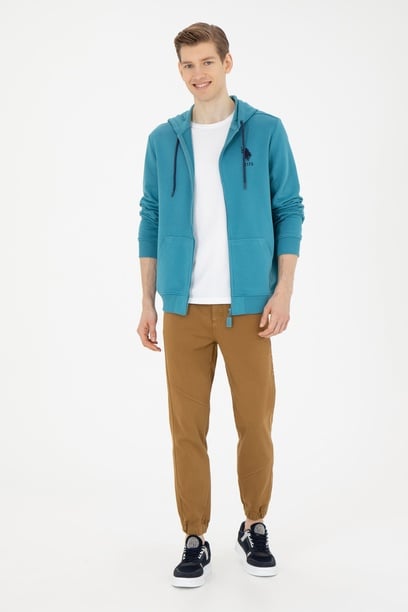 Erkek Jogger Fit Açık Haki Kanvas Pantolon