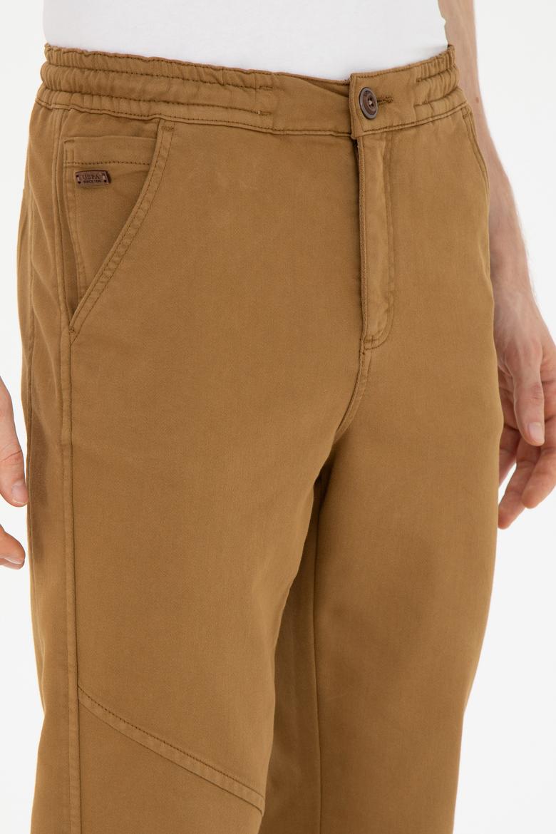 Erkek Jogger Fit Açık Haki Kanvas Pantolon - 50272341081