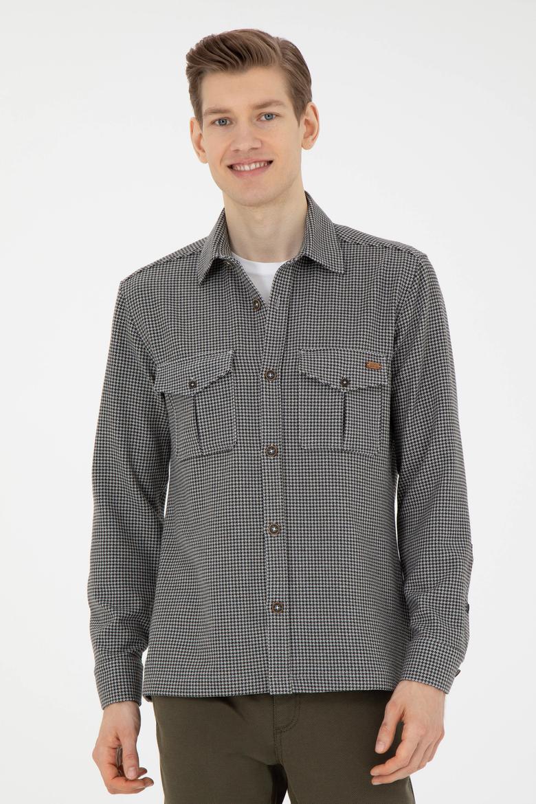 Erkek Antrasit Uzun Kollu Gömlek - 50272647007