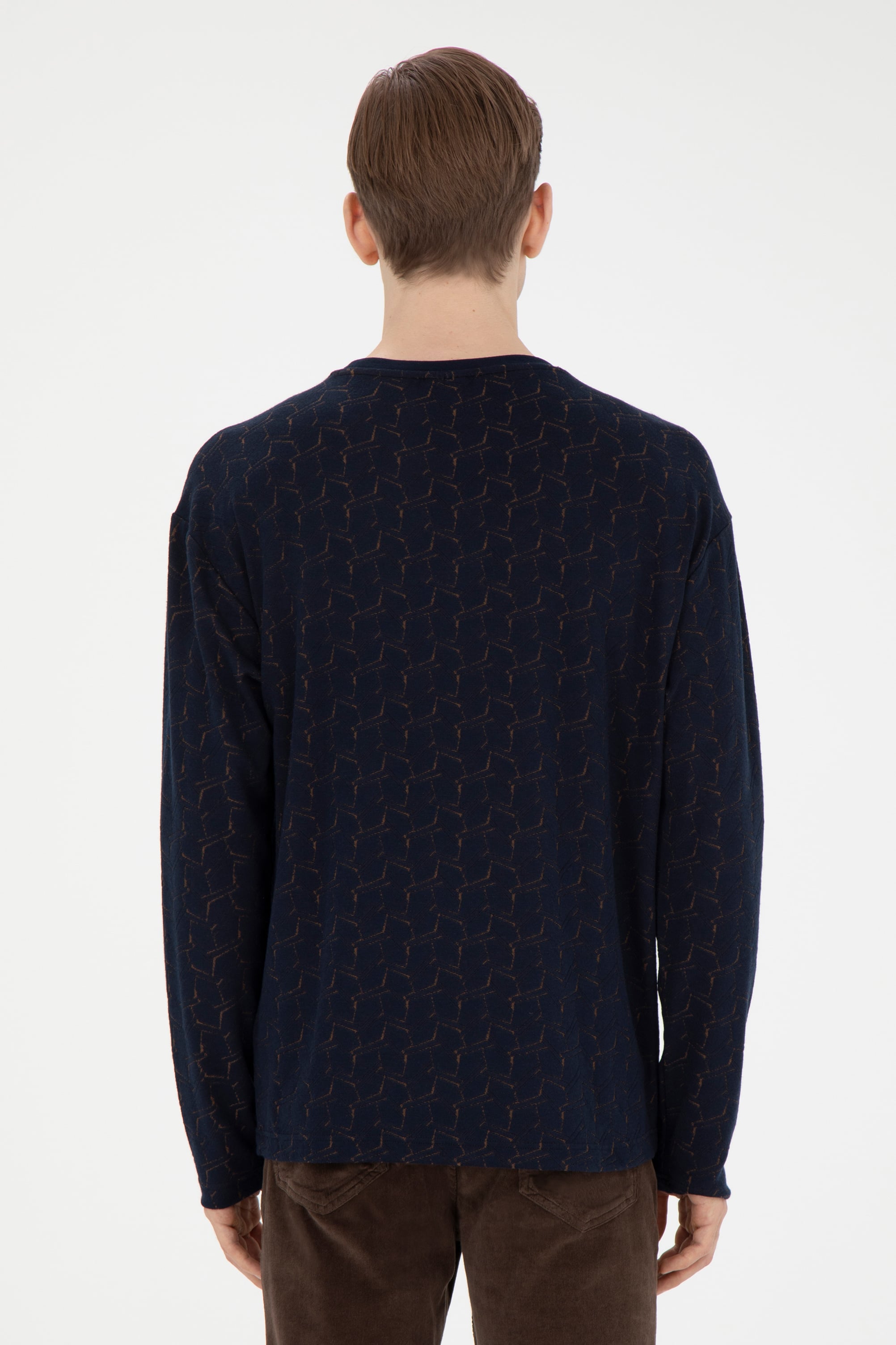 Erkek Lacivert Sweatshirt - Image 5