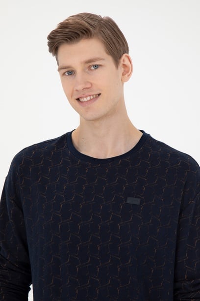 Erkek Lacivert Sweatshirt