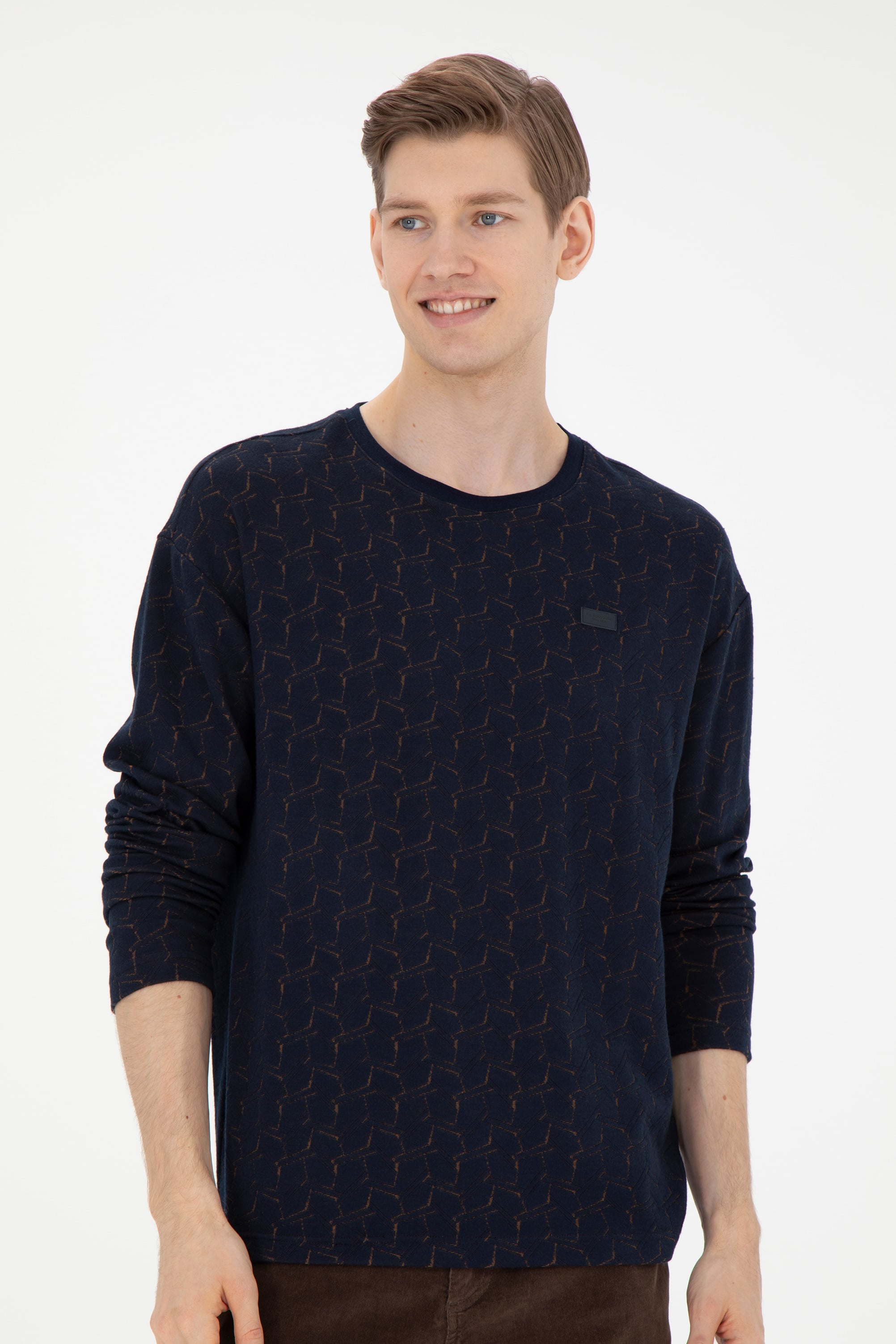 Erkek Lacivert Sweatshirt - Image 1
