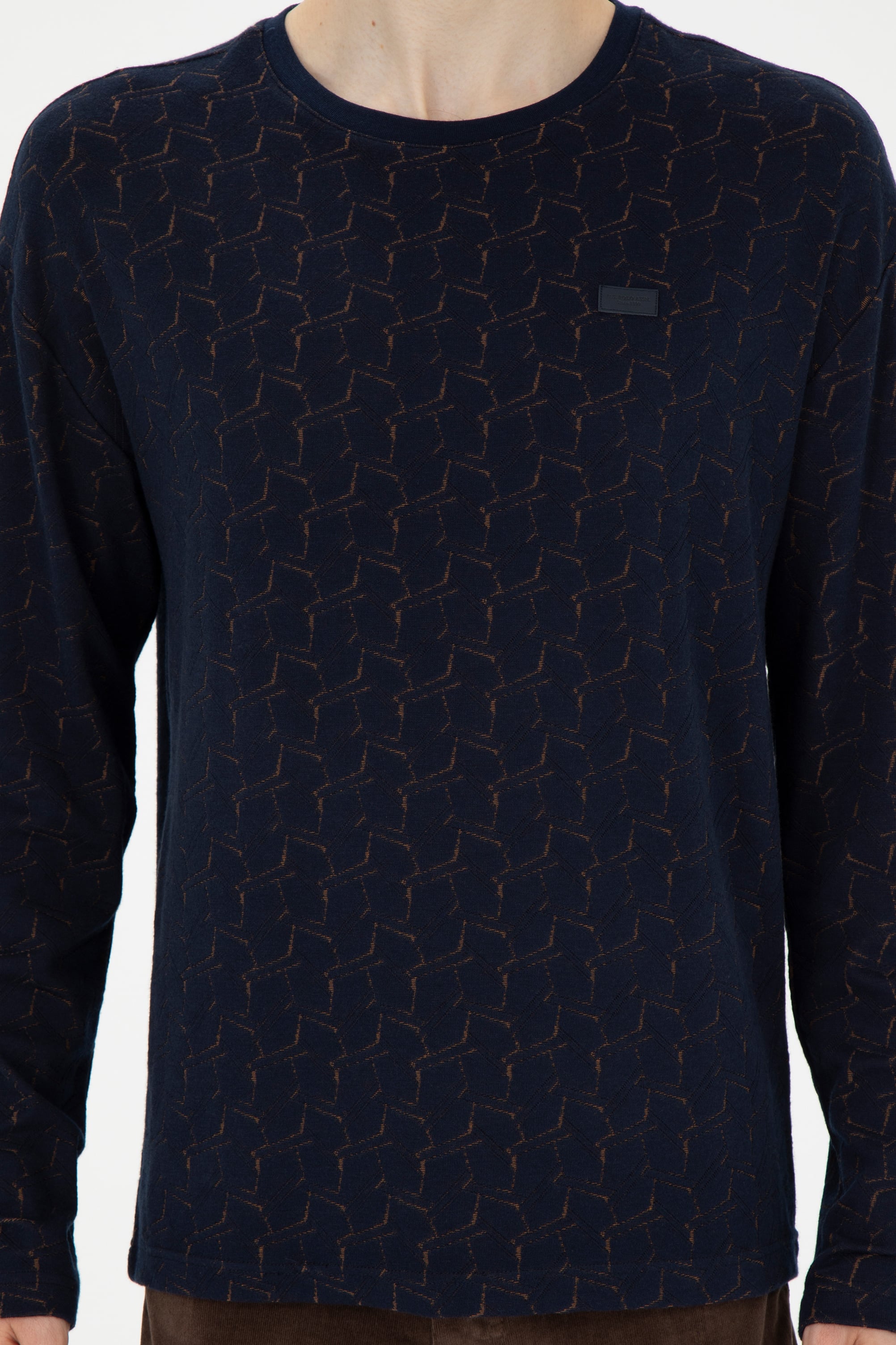 Erkek Lacivert Sweatshirt - Image 6