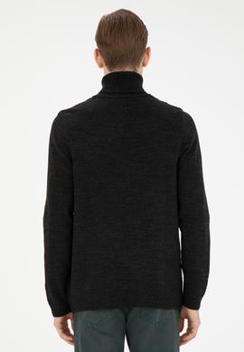 Erkek Antrasit Melanj Boğazlı Kazak - 50270982015