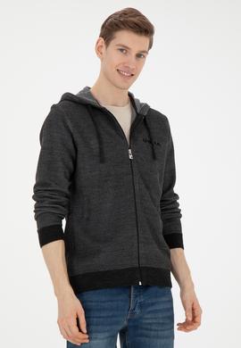 Erkek Antrasit Melanj Triko Hırka - 50271075003