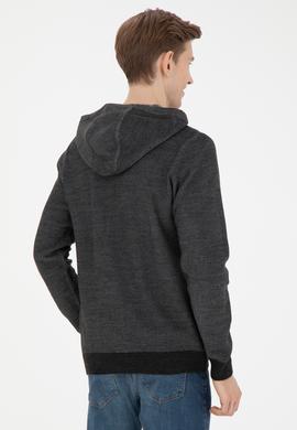 Erkek Antrasit Melanj Triko Hırka - 50271075003