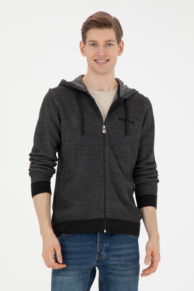 Erkek Antrasit Melanj Triko Hırka