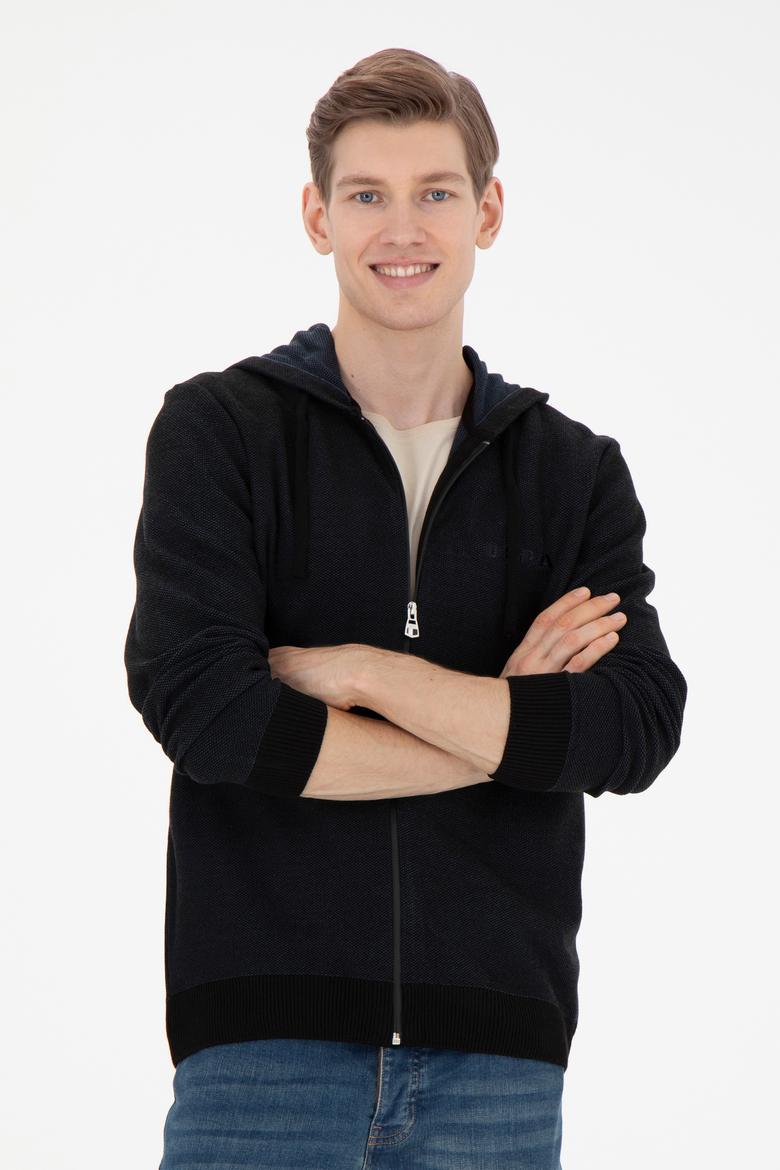 Erkek Lacivert Triko Hırka