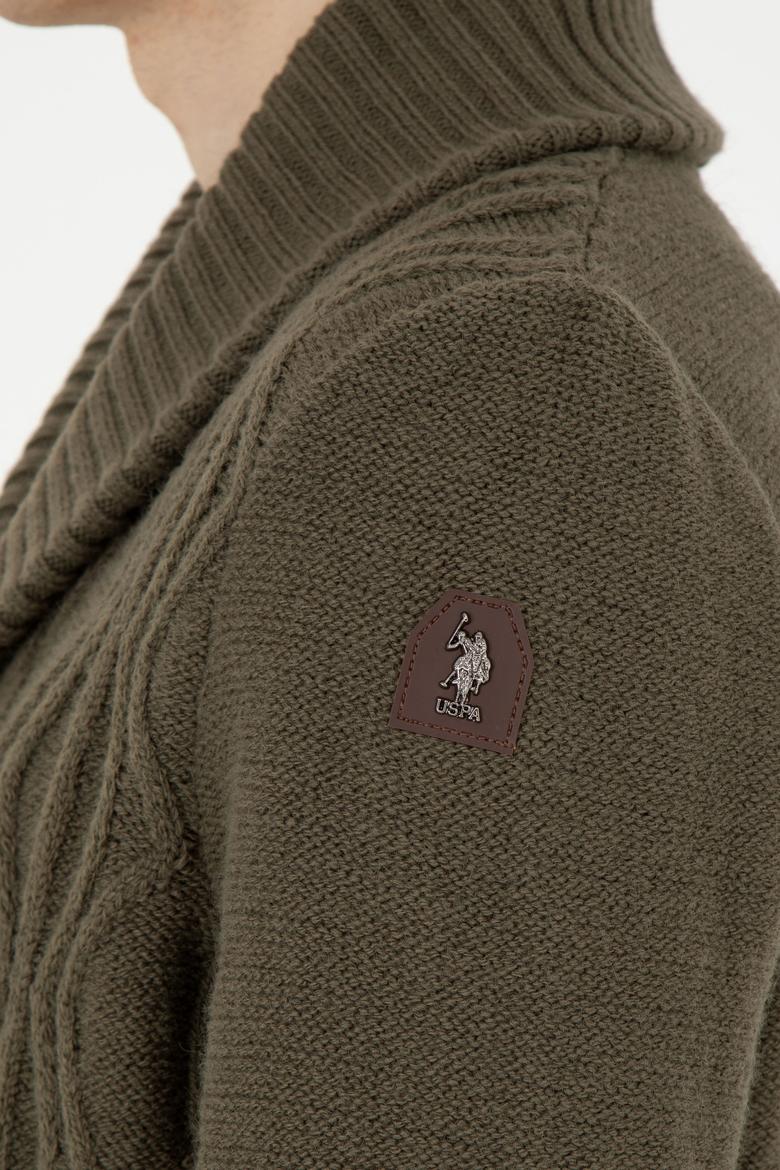 Erkek Haki Triko Hırka - 50270970005