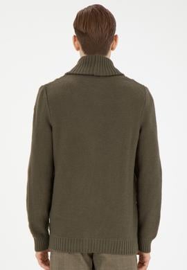 Erkek Haki Triko Hırka - 50270970005