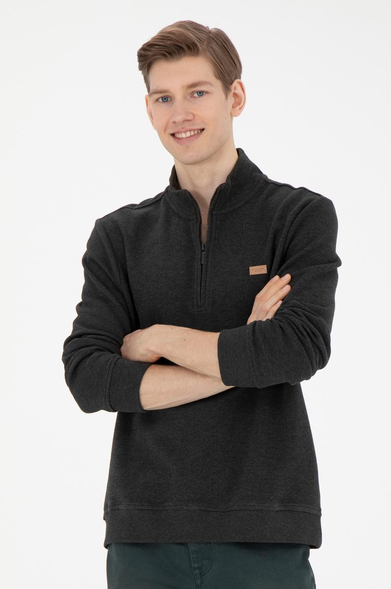 Erkek Antrasit Melanj Sweatshirt