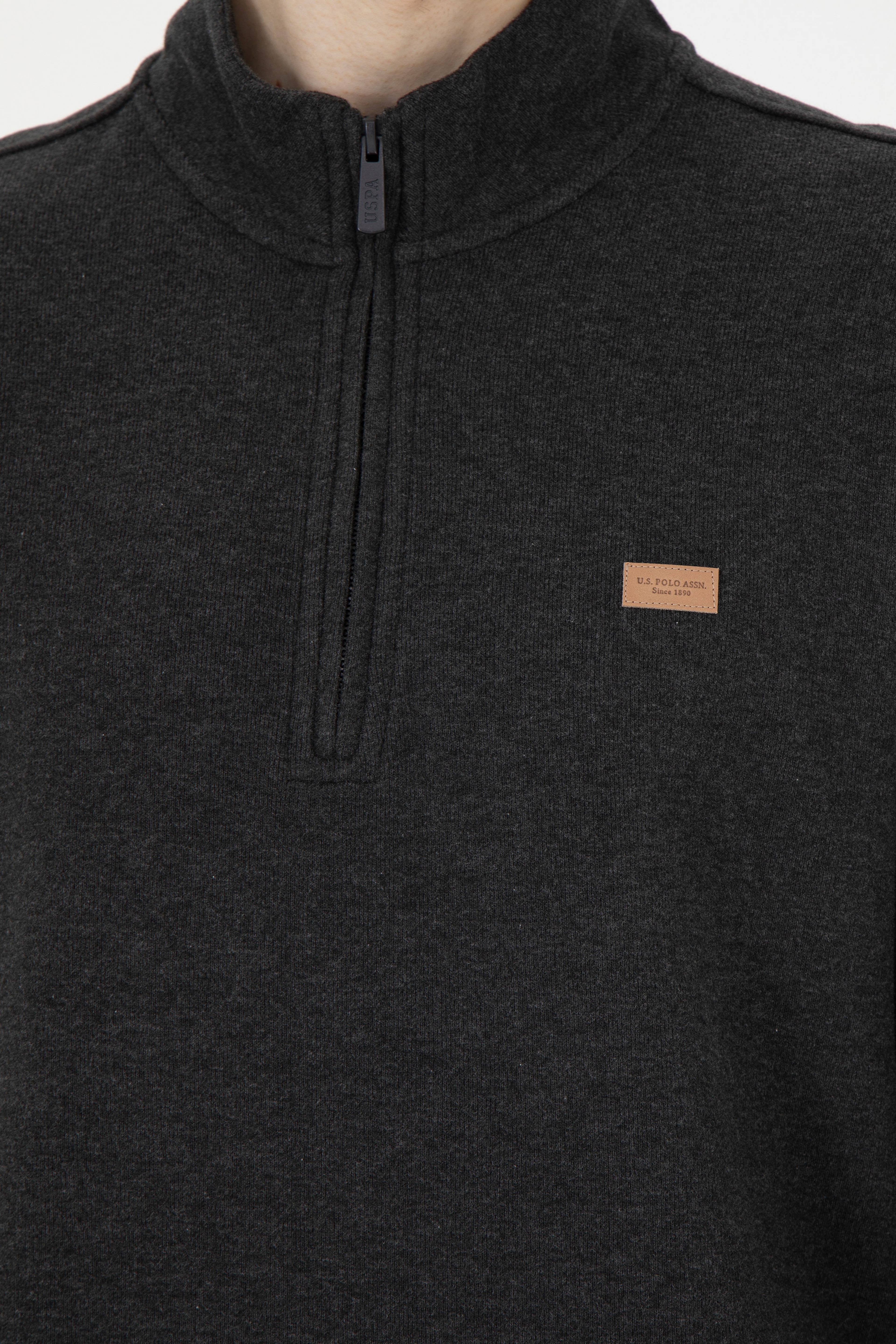 Erkek Antrasit Melanj Sweatshirt - Image 7