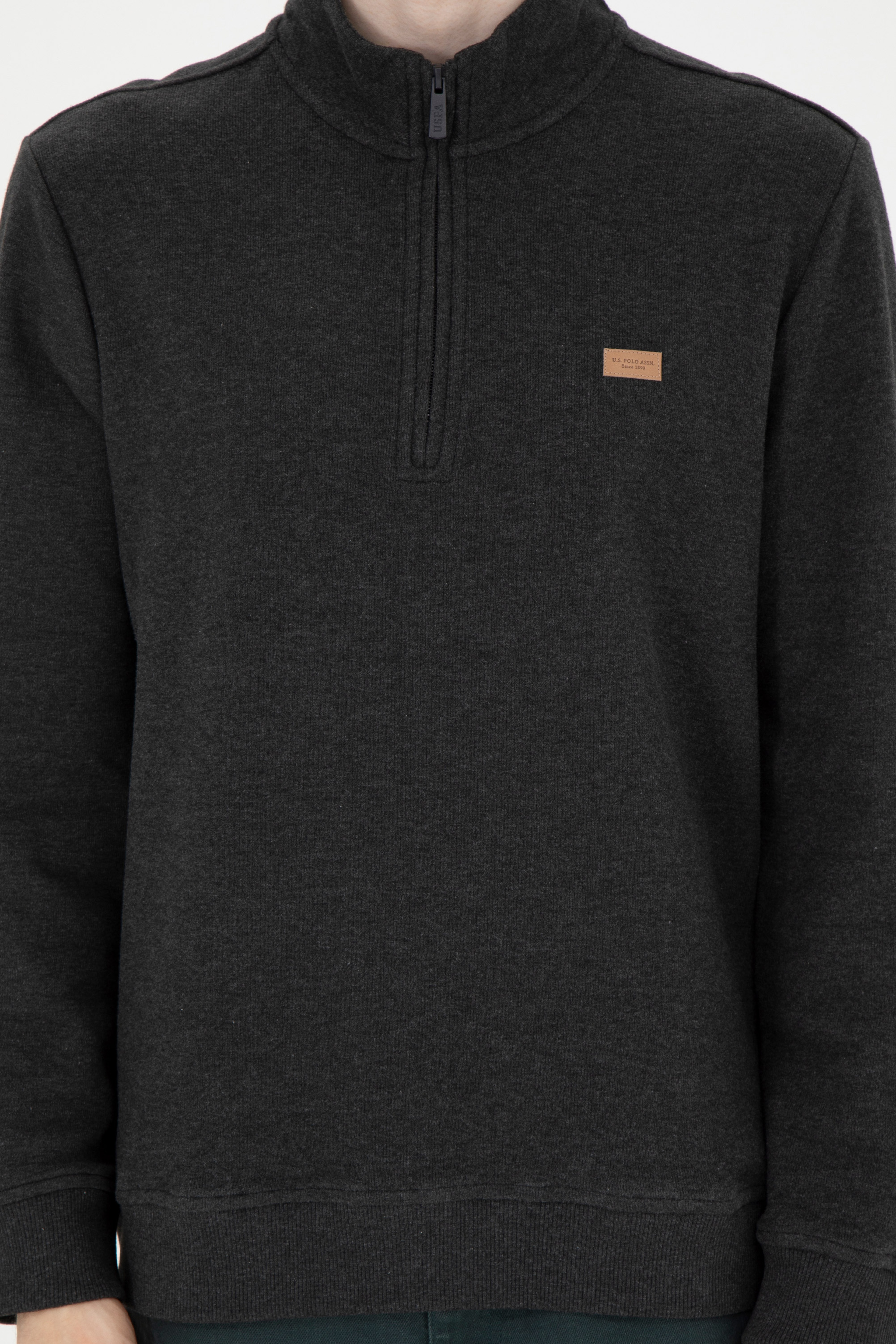 Erkek Antrasit Melanj Sweatshirt - Image 6