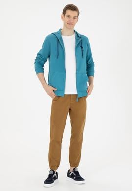 Erkek Petrol Örme Hırka - 50269401104