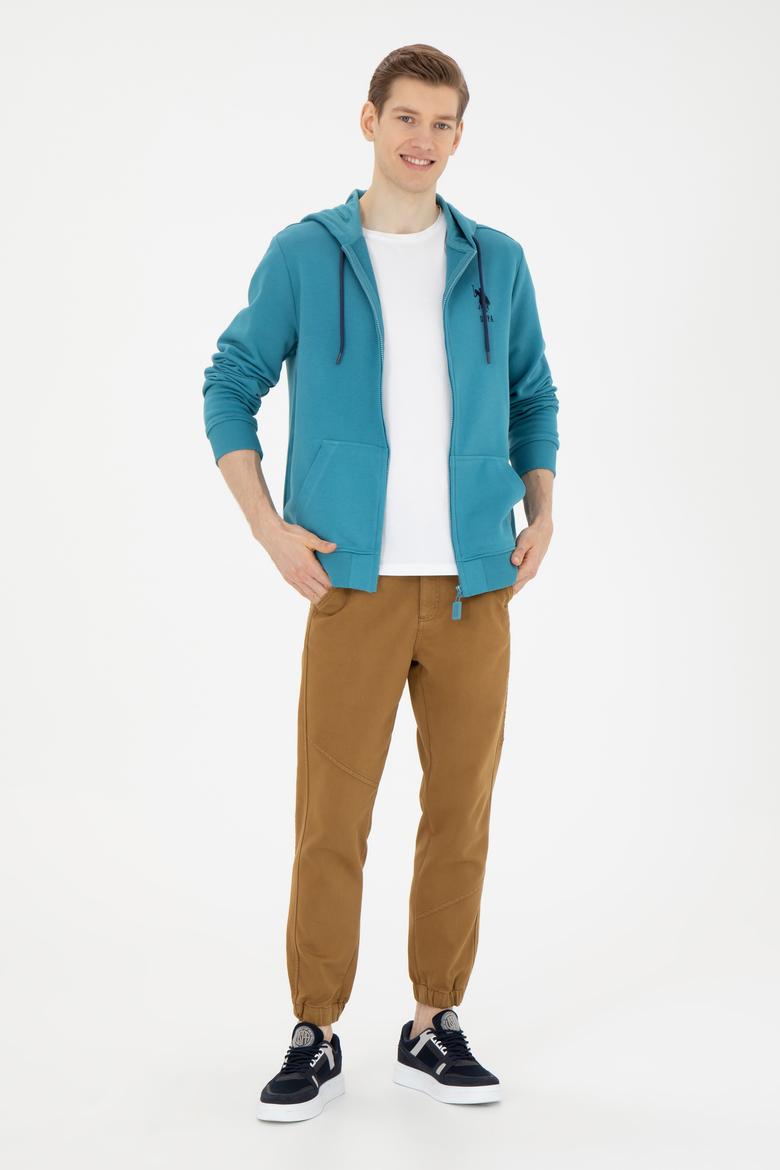 Erkek Petrol Örme Hırka - 50269401104