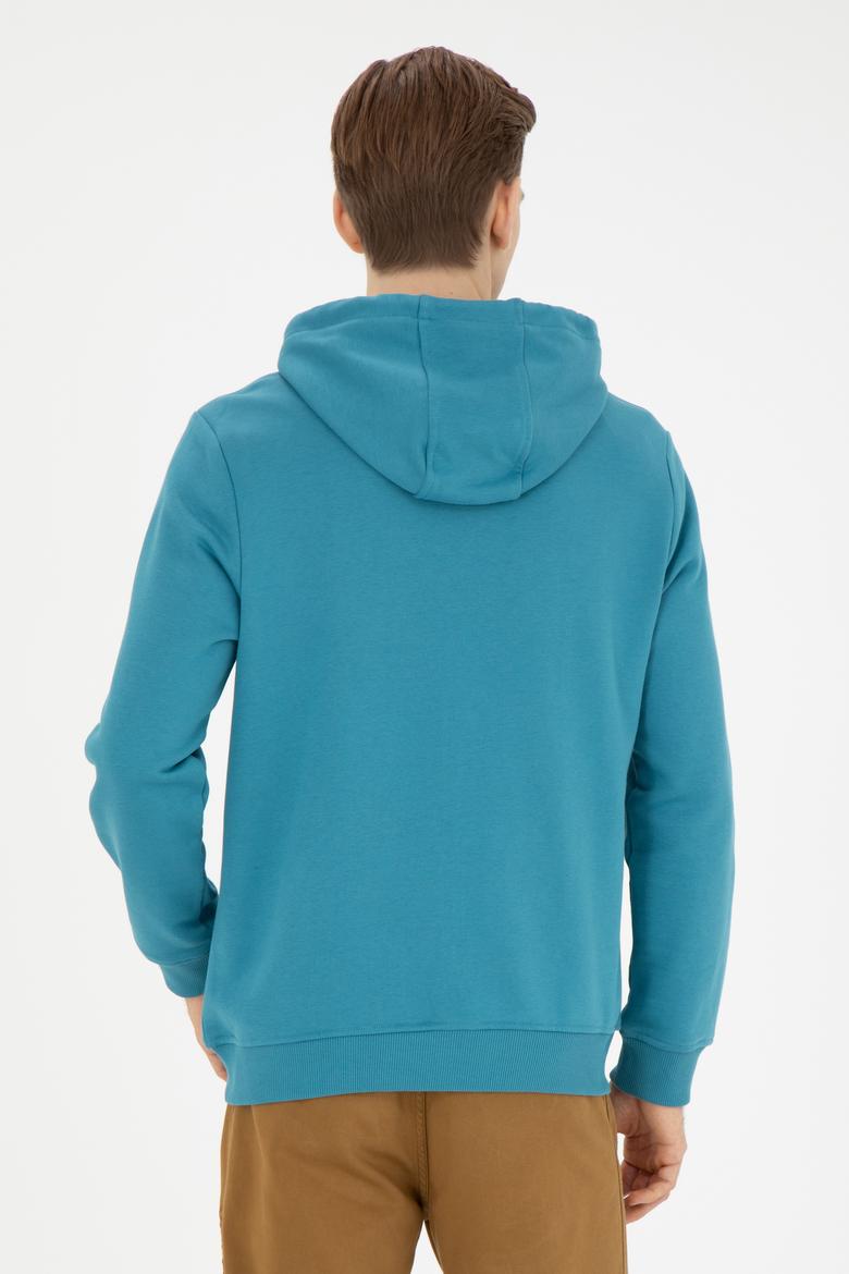 Erkek Petrol Örme Hırka - 50269401104