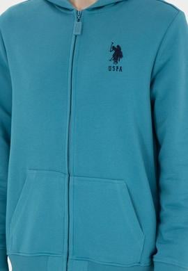 Erkek Petrol Örme Hırka - 50269401104