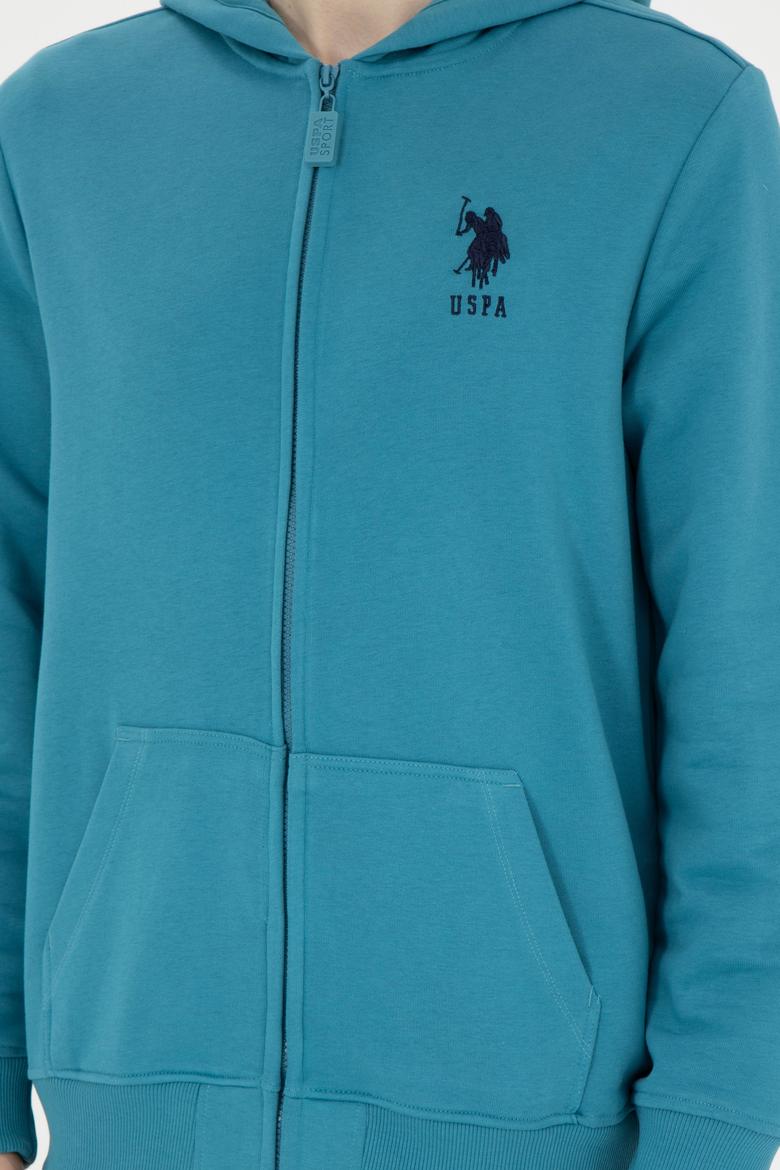 Erkek Petrol Örme Hırka - 50269401104