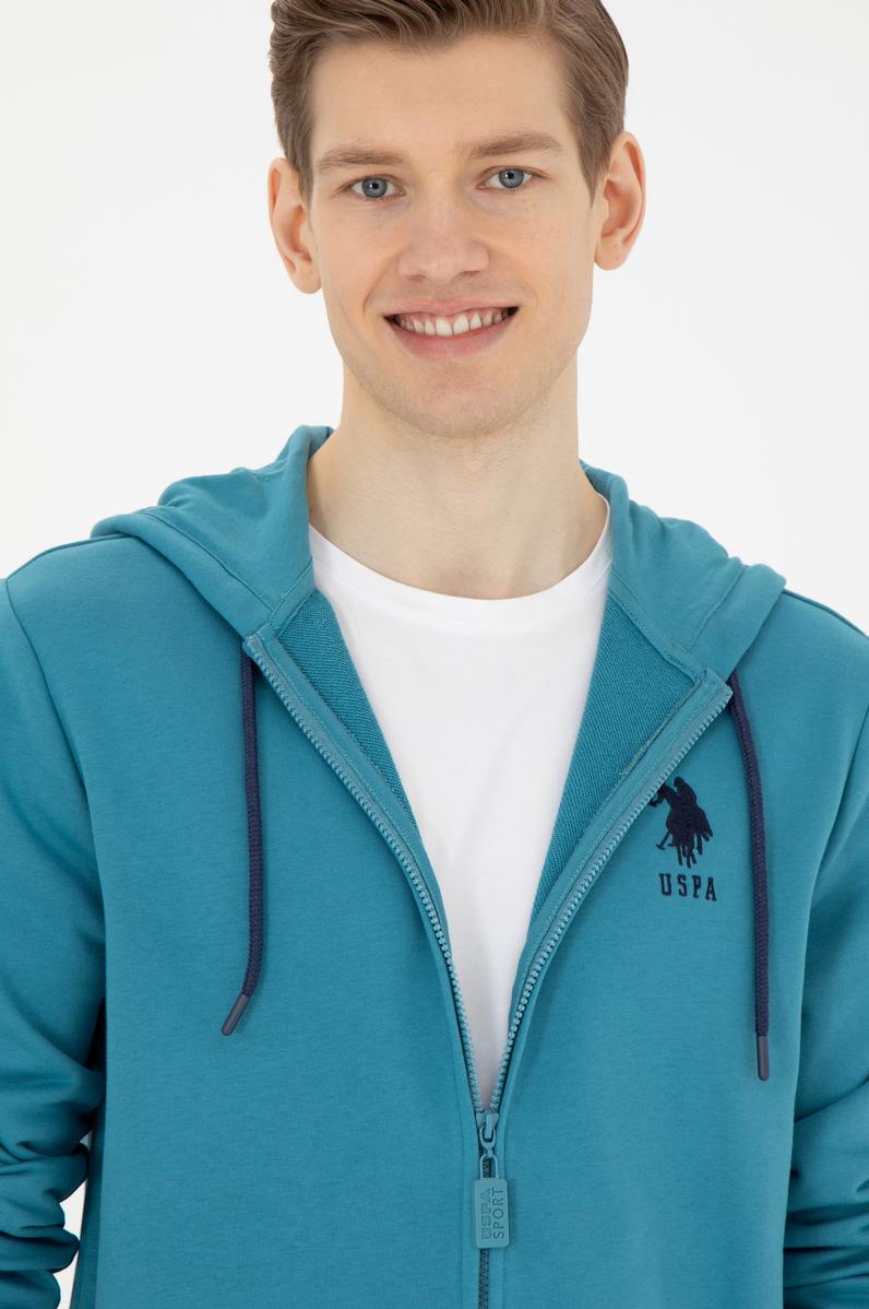 Erkek Petrol Örme Hırka