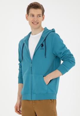 Erkek Petrol Örme Hırka - 50269401104