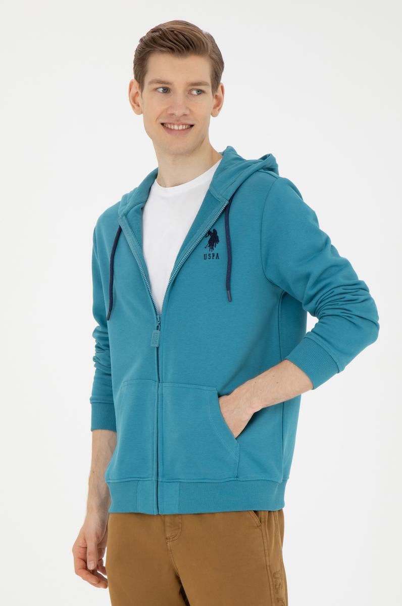 Erkek Petrol Örme Hırka