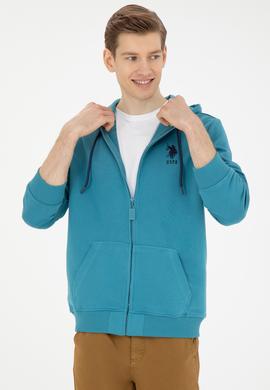 Erkek Petrol Örme Hırka - 50269401104