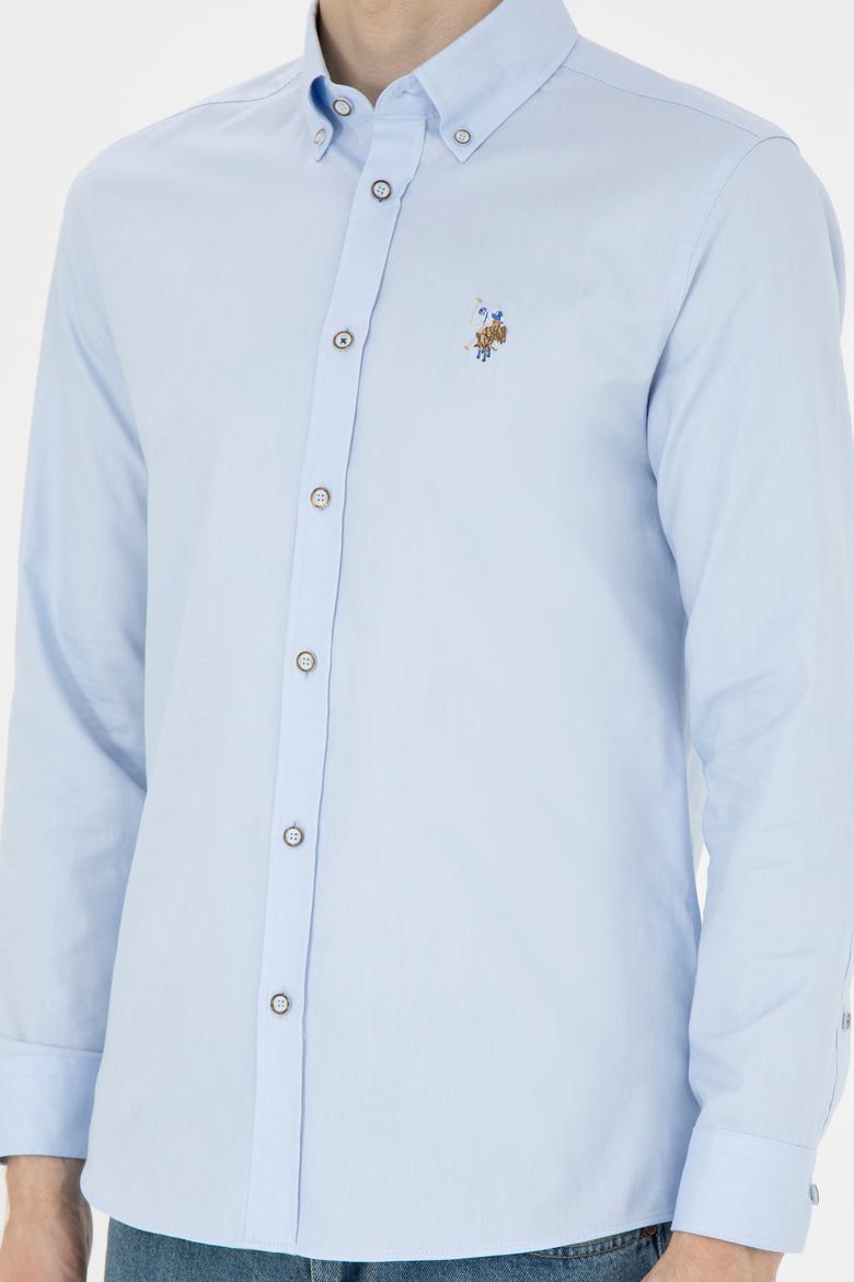 Erkek Açık Mavi Uzun Kollu Basic Gömlek - 50271277001