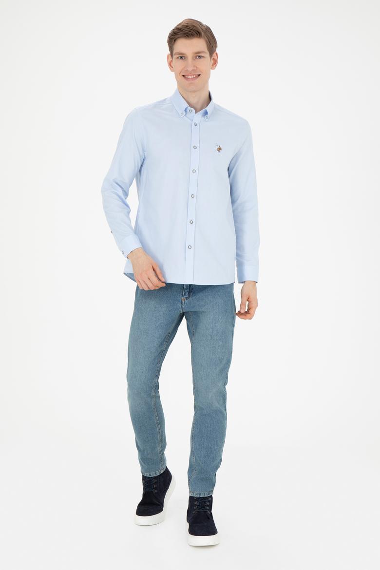 Erkek Açık Mavi Uzun Kollu Basic Gömlek - 50271277001