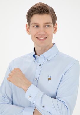 Erkek Açık Mavi Uzun Kollu Basic Gömlek - 50271277001