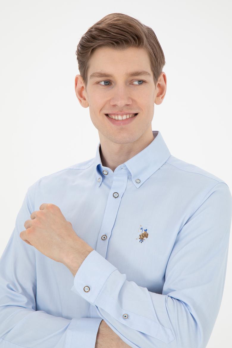 Erkek Açık Mavi Uzun Kollu Basic Gömlek - 50271277001