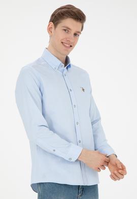 Erkek Açık Mavi Uzun Kollu Basic Gömlek - 50271277001