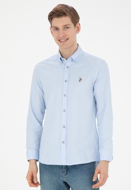 Erkek Açık Mavi Uzun Kollu Basic Gömlek - 50271277001
