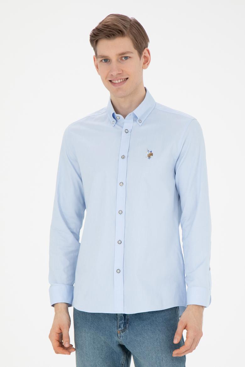 Erkek Açık Mavi Uzun Kollu Basic Gömlek - 50271277001