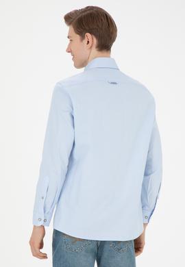 Erkek Açık Mavi Uzun Kollu Basic Gömlek - 50271277001